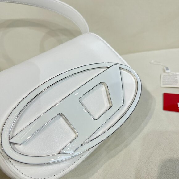 Diesel White Brand Logo Shoulder Bag - Picture 6 of 9